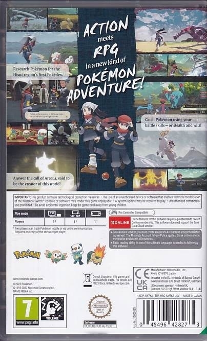 Pokémon Legends - Arceus - Nintendo Switch (B Grade) (Genbrug)